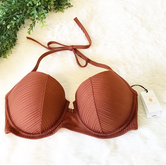 Shade & Shore NWT Halter Bikini Top 36D ! - Picture 2 of 9